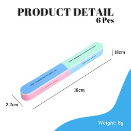 Nail File and Nail Buffer Cosmetic Manicure, 7 Ways (6 Set)