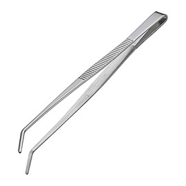 ANEX Stainless Steel Tweezers, Serrated Type, Curved Tip, 7.1 inches (180 mm) No. 138