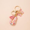 LUTAKU Keyring Girl Keyring with Initial Letters Pink Key Ring