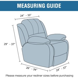 H.VERSAILTEX Stretch Recliner Slipcovers Recliner Chair Cover Sofa Furniture Cover 1-Piece Modern Rich Velvet Plush Form Fit Stylish Protector Feature Rich and Soft Fabric (Recliner, French Oak)