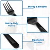 Faithful Supply 50 Black Plastic Silverware Sets, Plastic Ware Utensils