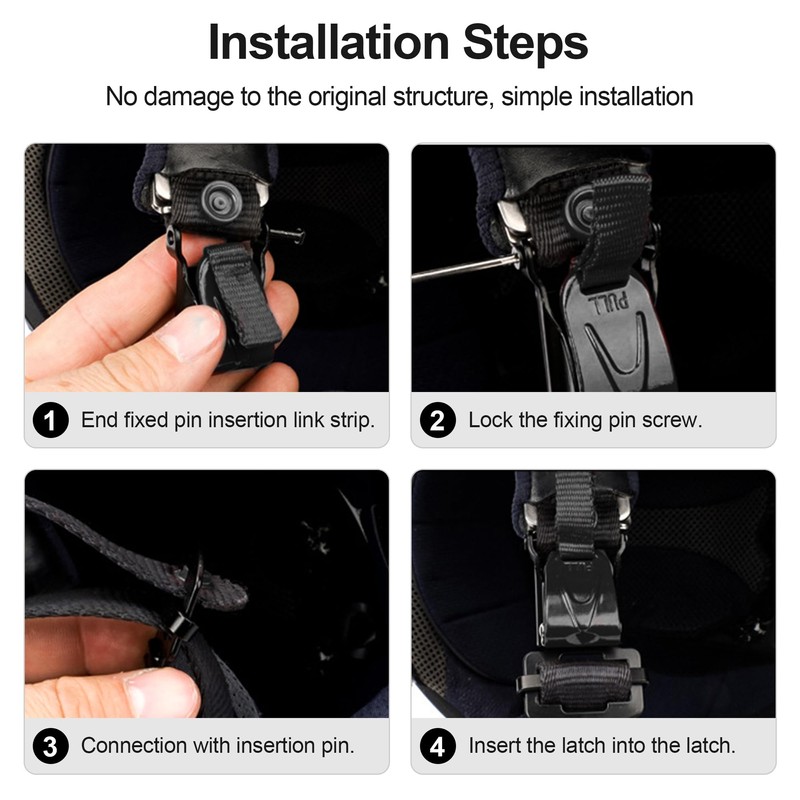 JAGASOL Helmet Quick Release Buckle Kit for Motorcycle Helmet, Metal