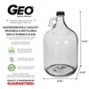Geo Sports Bottles One Gallon Glass Water Bottle Jug with