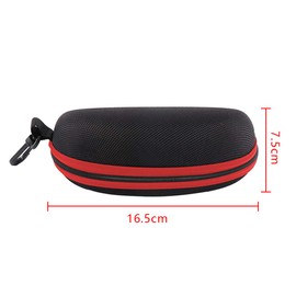 EKdirect Pack of 3 Sunglasses Glasses Case, Zip Hard Shell with Belt Clip - red