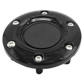 SYOWADA 85MM Car Steering Wheel Horn Cover, 6-Bolts Universal Steering Wheel Horn Plate Round Steering Wheel Horn Cover for Auto Car (Black)