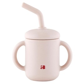 Stephan Baby 100% Silicone Christmas Training Cup Lid & Straw for Babies Toddlers, 4-Ounce, Santa Baby