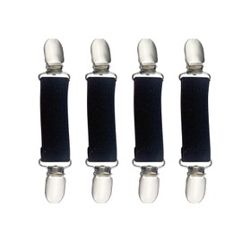 AINIUNIU Pack of 4 Sweater Cardigan Clips, Sweater Clips, Cardigan Clips for Men and Women, Non-Slip Fixed Buckle, Mitten and Glove Clips for Adults and Children, Cardigan Accessories, Elastic fabric,