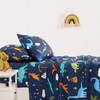 Wake In Cloud - Dinosaur Bed Sheets for Boys, 4-Piece