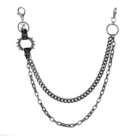JJDreams Jeans Chains Trouser Chain Hip Hop Punk Rock Gothic Chain Jeans Link for Men and Women, Precious Metal, No