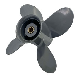 COPKINGO Outboard Propeller for Honda Engine BF8 BF9.9 BF15 BF20, 4 Blades Aluminum Boat Motor Props, 8 Tooth Spline Boat Propeller,58134-ZV4-010AH, RH 9 1/4 x 10
