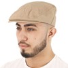 Toskatok Men's Brushed Cotton Flat Cap - beige