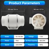 Voltset 6 Inch Duct Fan, Inline Ventilation Exhaust Fan, 390