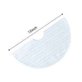 Yehnois 18 Inch Mini Knitted Christmas Tree Skirt, White Holiday Decorative Mat for Xmas Indoor Home Decor, Festive Tabletop Ornament (White)