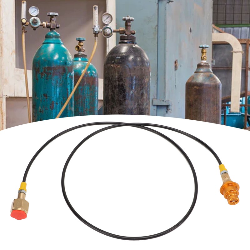 CO2 Tank Adapter Hose 60 Inch Brass ABS Soda Machine