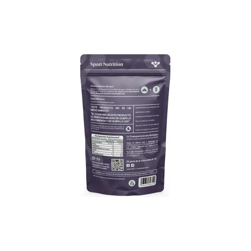 B-FIT B Just Creatine - Creatina Monohidratada Pura en Polvo