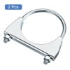 sourcing map Muffler U-Bolt Clamps for 80mm(3-1/8") Diameter Exhaust Tail