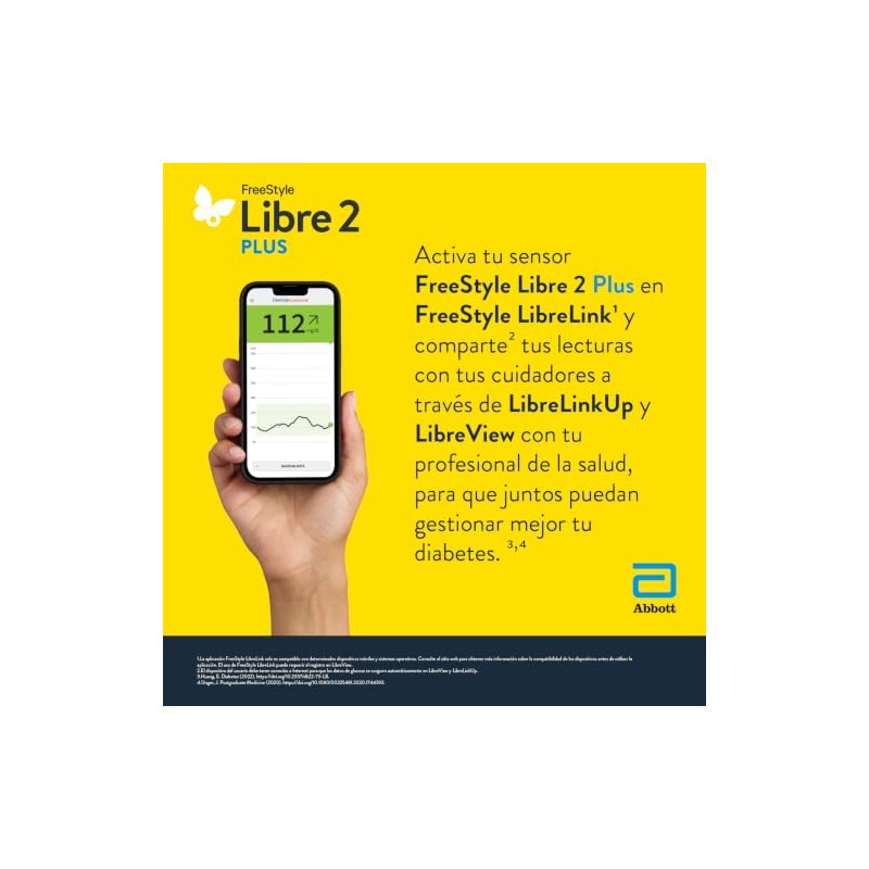 FreeStyle Libre 2 Plus Sensor de Monitoreo Continuo de Glucosa