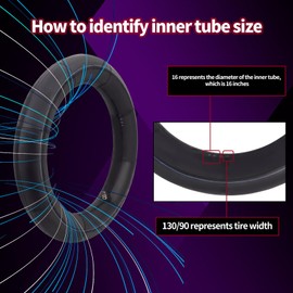 130/90-16 Motorcycle Inner Tube Fit for 5.00/5.10-16 TR4 Standard Straight Valve Stem Inner Tire for Street and Off-Road Applications,Heavy Duty Balance Tube Motorcycle