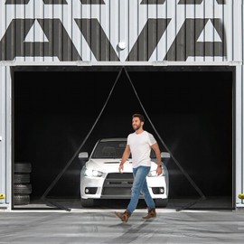 Privacy Garage Door Screen Blackout for 2 Car Garage-16x7FT Privacy Black Heavy Duty Magnetic Garage Screen, Hands Free, Magnetic Privacy Garage Screen Door