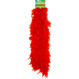 RED FEATHER BOA 150CM