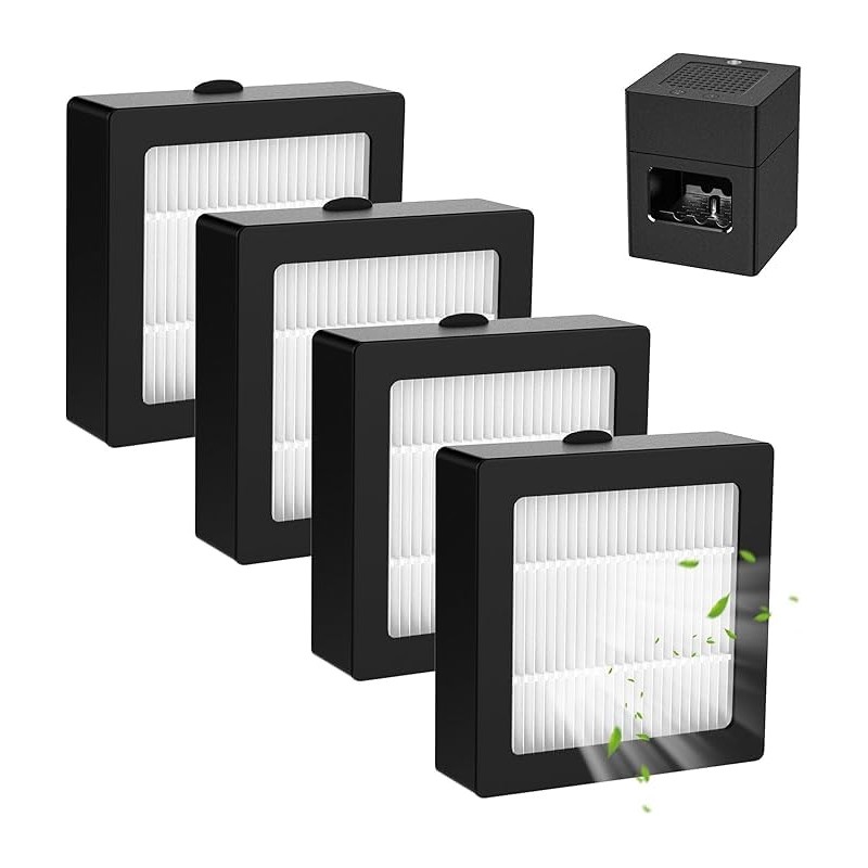 FUKANG Smokeless Ashtray Replacement Filters 4Pack - HEPA & Carbon