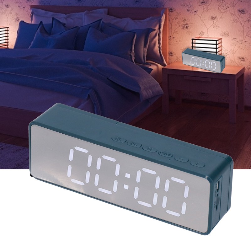 EG-010 Bluetooth Clock Speaker with LED Mirror Portable Drop Proof