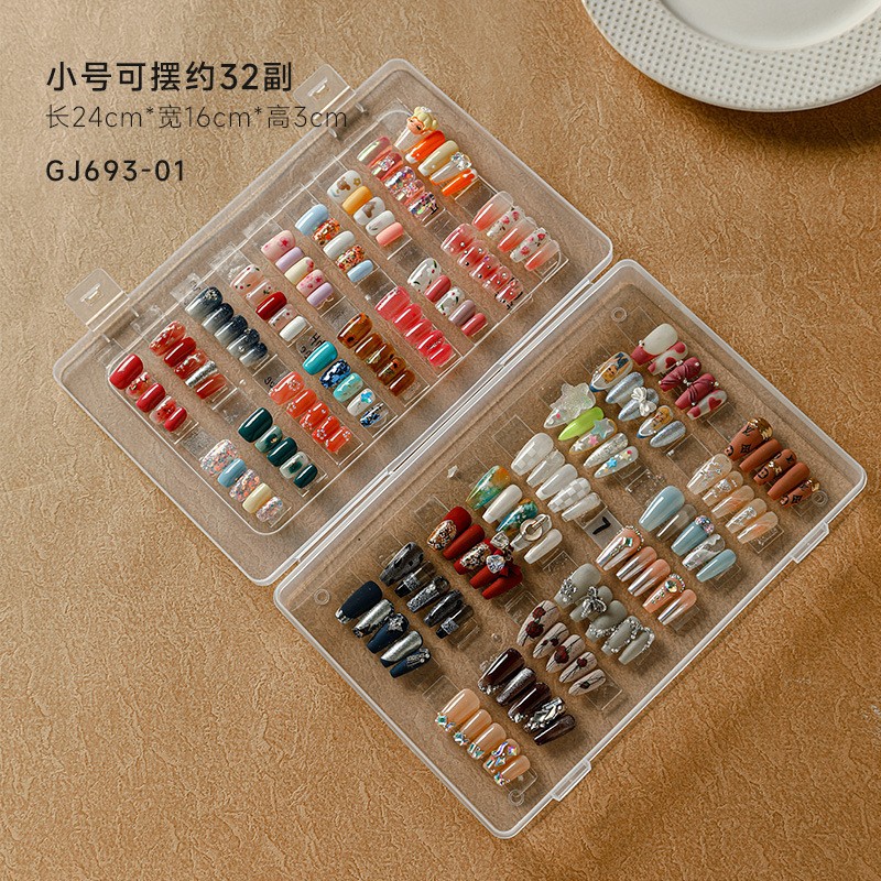 (Ready Stock)Transparent Press On Dress Fake Nail Holder Display Storage