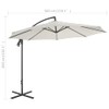 SKM Cantilever Umbrella with Steel Pole 300 cm Sand (Weight-19KG)