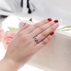 Uloveido Rhodium Plated Brass Round Cut Pink CZ Zircon Crystal