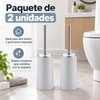 ALIMOTA Juego Cepillo Inodoro Acero, Cerdas 360° Mango Largo Soporte