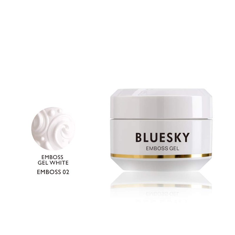 Bluesky UV Gel Emboss Carving Gel for Nail Art, White,
