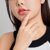 VOROCO 925 Sterling Silver Adjustable Ring Open Trendy Statement Ring