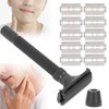 Men Manual Razor Blade Base Set Adjustable Brass Double Edge