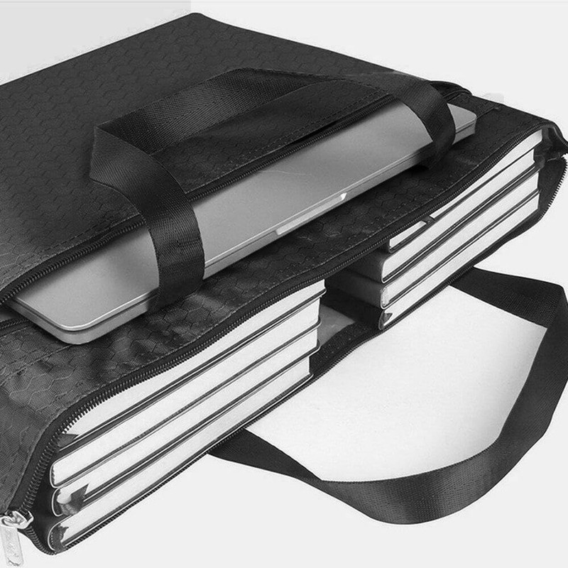 Sarini A3 Portable Document Bag Zippered A3 Oxford Fabric Waterproof