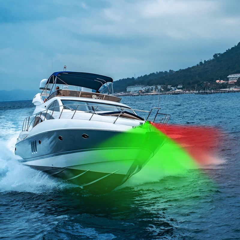 Acelane Boat Navigation Lights, Waterproof Navigation Lights for Boats Red