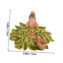 CAXUSD 1Pc Unique Resin Tree Face Ornament Durable Outdoor Garden Decor Funny Tree Pendant Sculpture for Courtyards Resin Artware Present for Garden Lovers