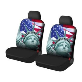 BESULEN - Fundas de asiento delantero de coche, paquete de 2 protectores de asiento de automóvil de poliéster, cojines de asiento de automóvil de...  