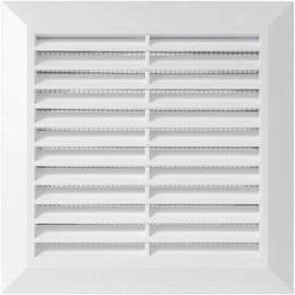 ECOPRO VENT White 5'' Inch Ventilation Grille - Inside/Outside use - (Flange 4.9''Ø/Cover 6.7''x6.7'') - Air Vent Louver - Exhaust Hood - Available 3 Sizes / 4 Colors.