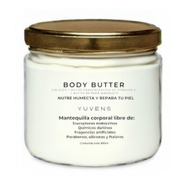 Mantequilla Corporal Ultra Humectante Sin Aroma  Body Butter Natural con Manteca de Karité, Rosa Mosqueta y Vitamina E  Ideal para Piel Sensible
