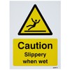 Caledonia Signs 14229E Caution Slippery When Wet Sign, 200 mm