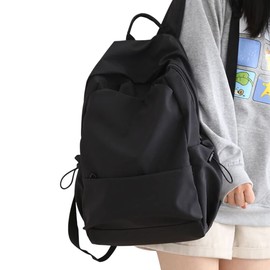 Women's Backpack, Popular High School Girls’ Backpack, Daylife, Outdoor Backpack, Men's, Middle School Students, Black, Girls, Town, Travel, Bag, Lightweight, Commuting to Work, Black