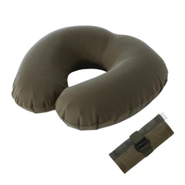Marna (marna) Fuu Neck Pillow, Web Limited Color (Inflates in One Breath / One Hand Size / Washable) Neck Pillow, Compact, Air (Travel, Airplane, Car, Etc), Khaki R519KH