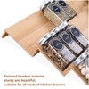 Mulush Bamboo Spice Rack Tray - Spice Drawer Organizer for