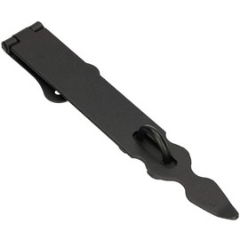 KOTARBAU® Hasp 250mm Security Hasp Powder Coating Device Padlock Steel Black Door Fitting Gate Hinge