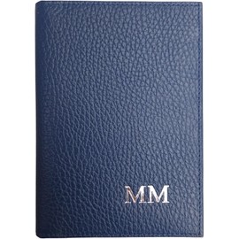 PERRÉ Porta pasaporte Bifold en Piel Genuina. Puede ser personalizado con grabado. Fina funda protector visa (Personalizado)