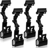 XINYUICEAN Plastic Adjustable Clips Rotatable Clip Holder Black 4Pcs Document
