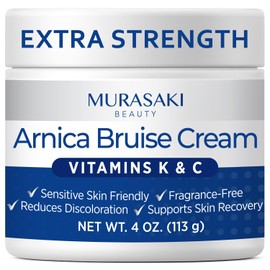 MURASAKI BEAUTY Arnica Bruise Cream Extra Strength: Fast Healing for Bruising and Swelling on Thin & Sensitive Skin