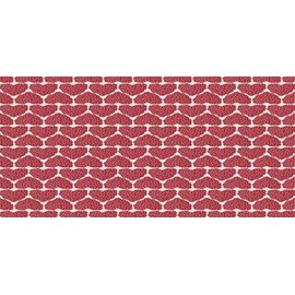 Lunarable Valentines Day Pencil Pen Holder, Flower Filled Hearts Pattern Romantic Love Themed Hand Drawn Artwork, Printed Ceramic Pencil Pen Holder for Desk Office Accessory, Red and Pale Pink