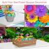 OSDUE Blumengarten Spielzeug, DIY Bouquet Sets, Flower Building Blocks Set,