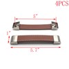MTMTOOL Set of 4 Brown Handle 5" Leather Handle Cabinet